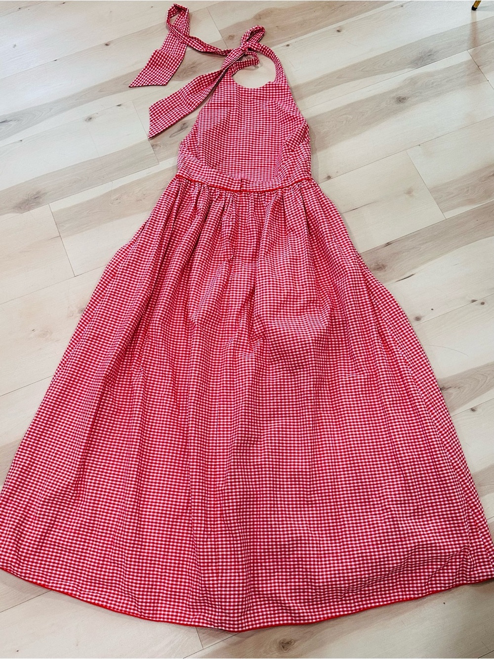 Tuckernuck Red Gingham Marcie Dress Sz M Feminine Costal Preppy Summer Casual - Picture 10 of 15